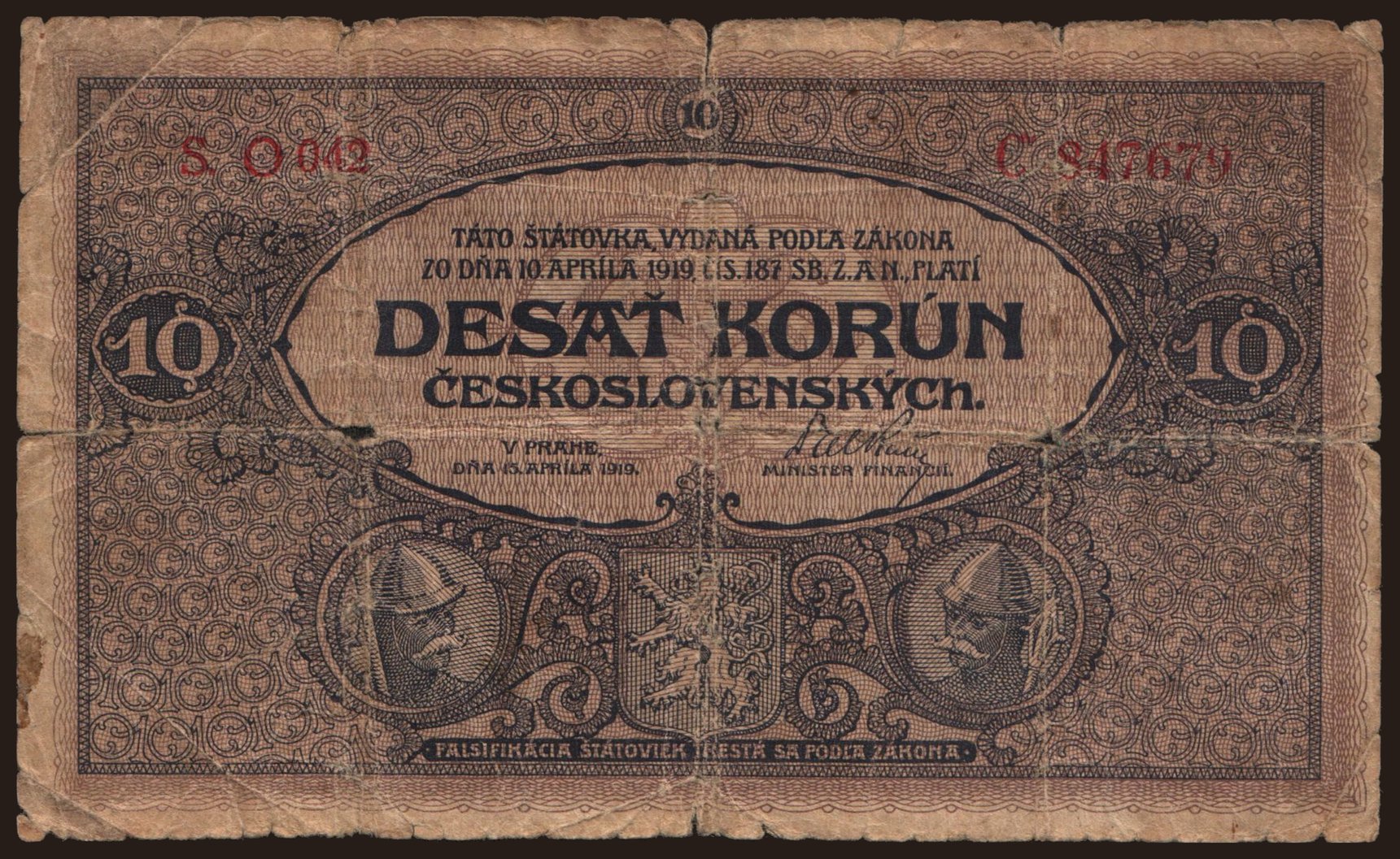 10 korun, 1919