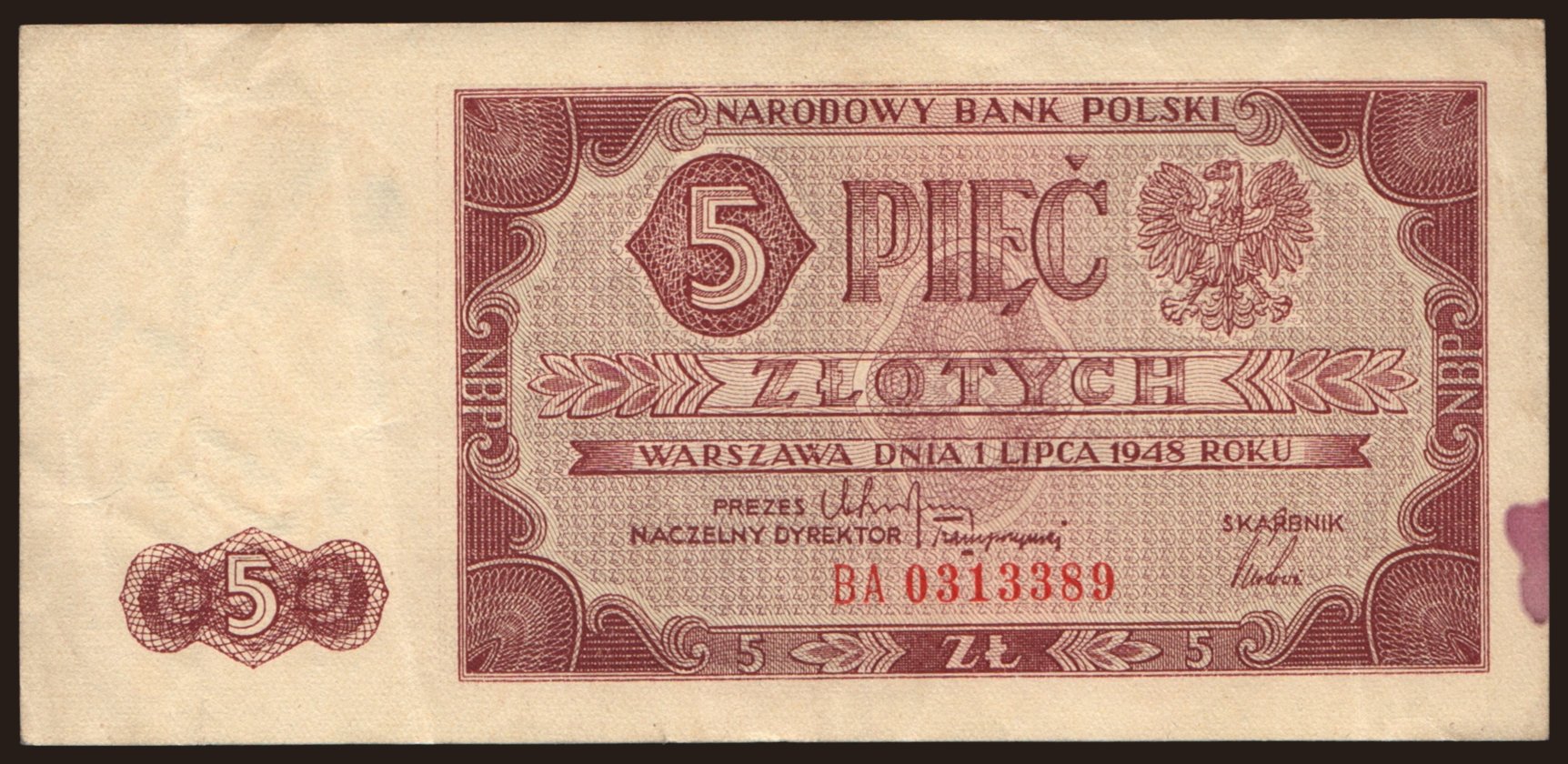 5 zlotych, 1948