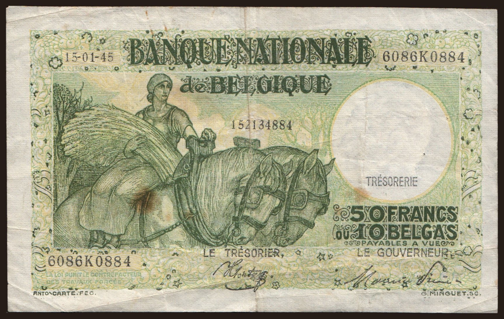 50 francs, 1945