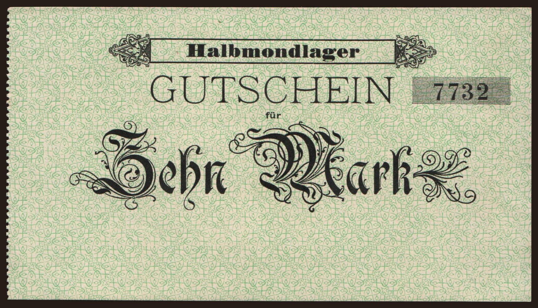 Zossen-Halbmondlager, 10 Mark, 191?