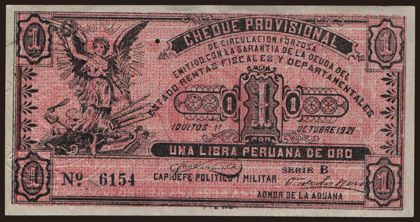 Iquitos, 1 libra, 1921