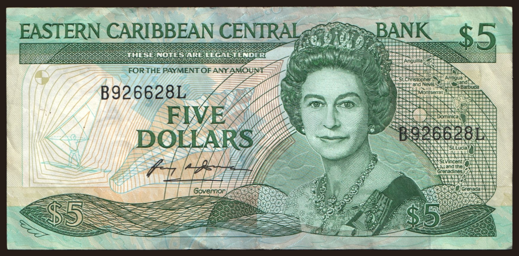5 dollars, 1988