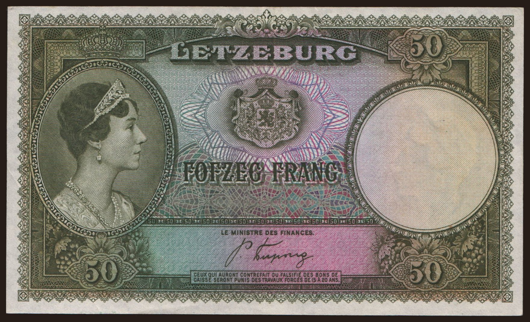 50 francs, 1944