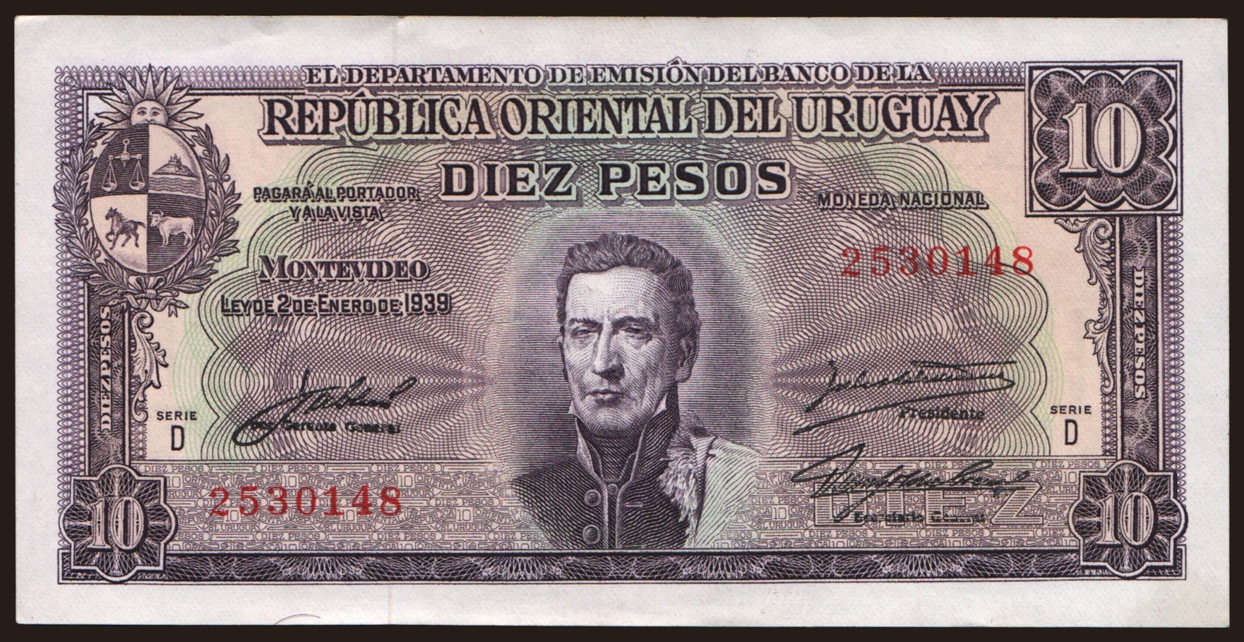 10 pesos, 1939