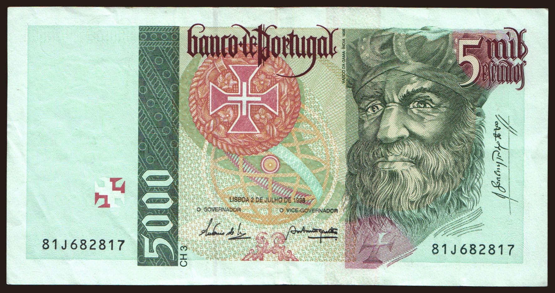 5000 escudos, 1998