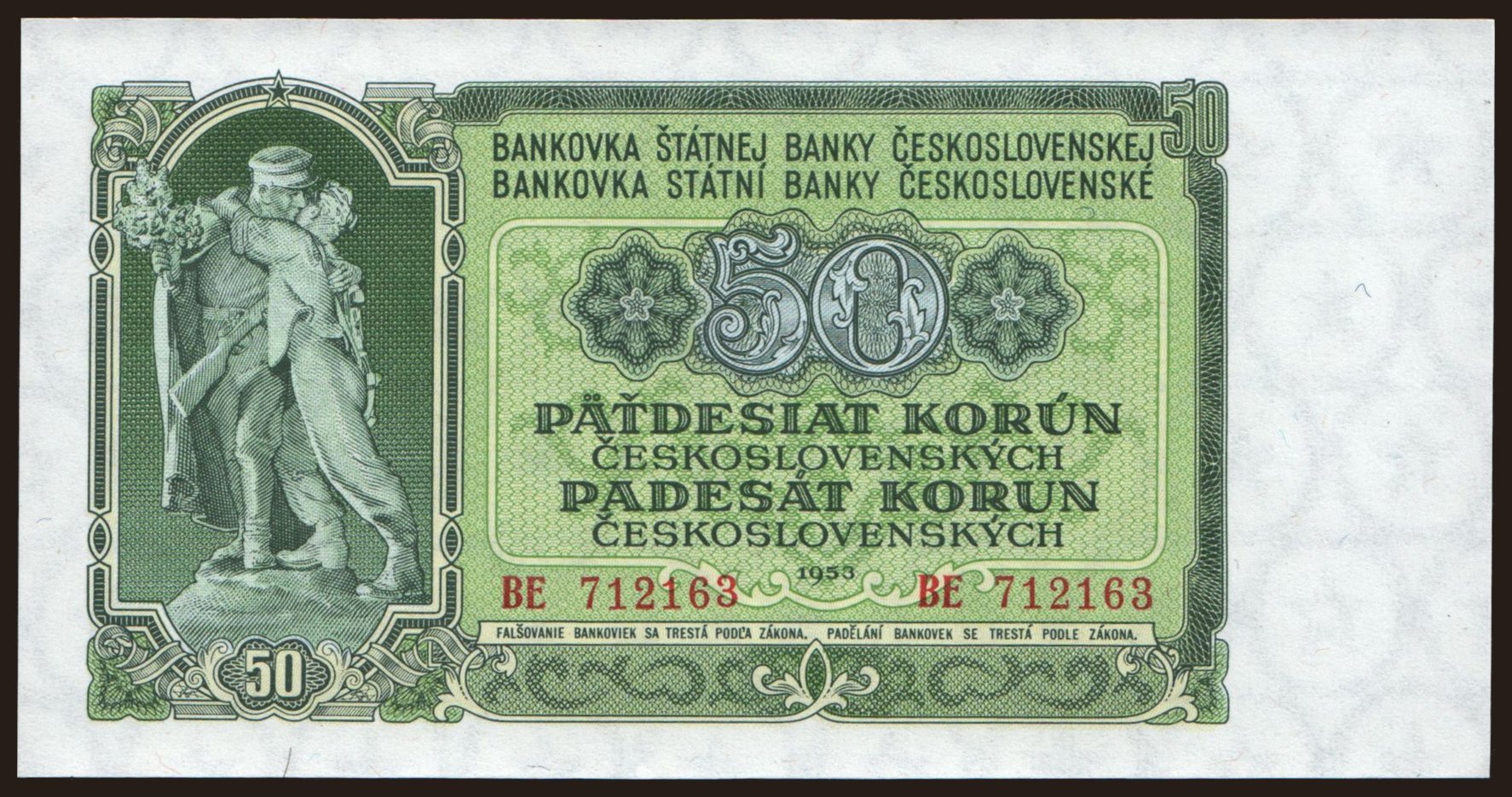 50 korun, 1953