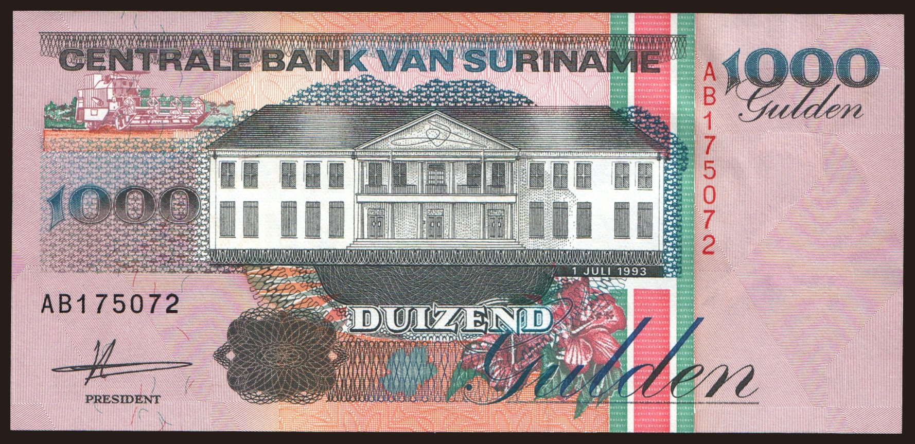 1000 gulden, 1993