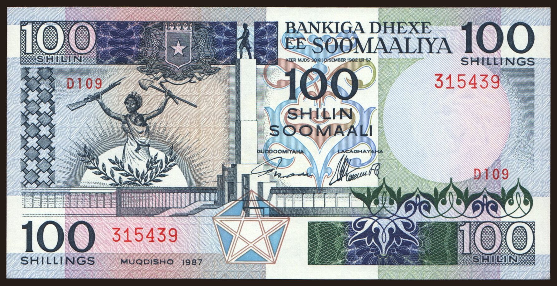 100 shillin, 1987