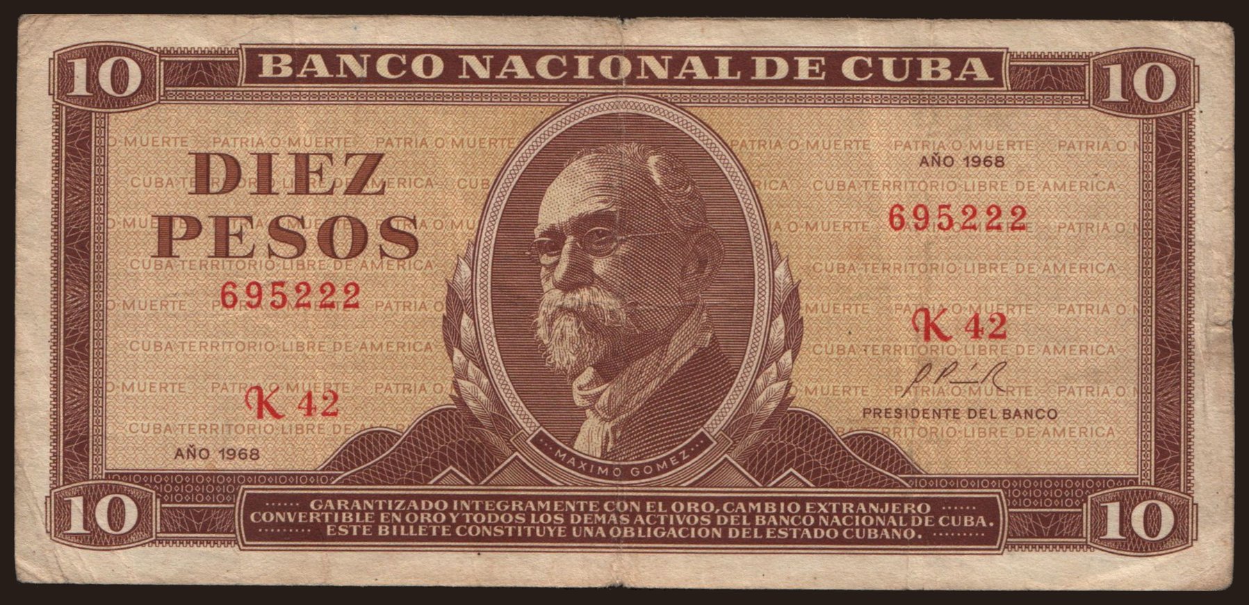 10 pesos, 1968
