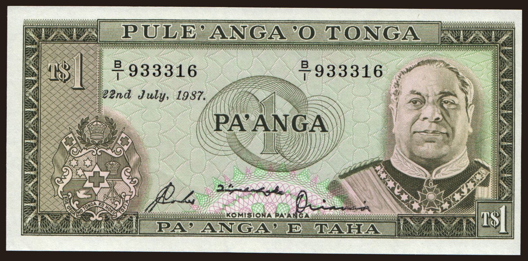 1 pa anga, 1987