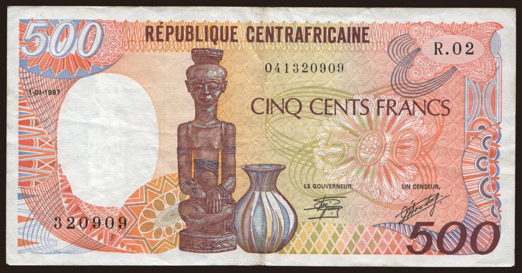 500 francs, 1987