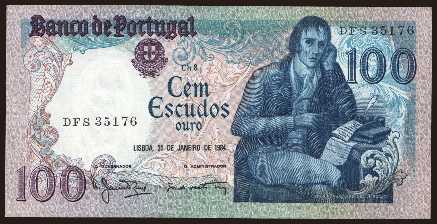 100 escudos, 1984