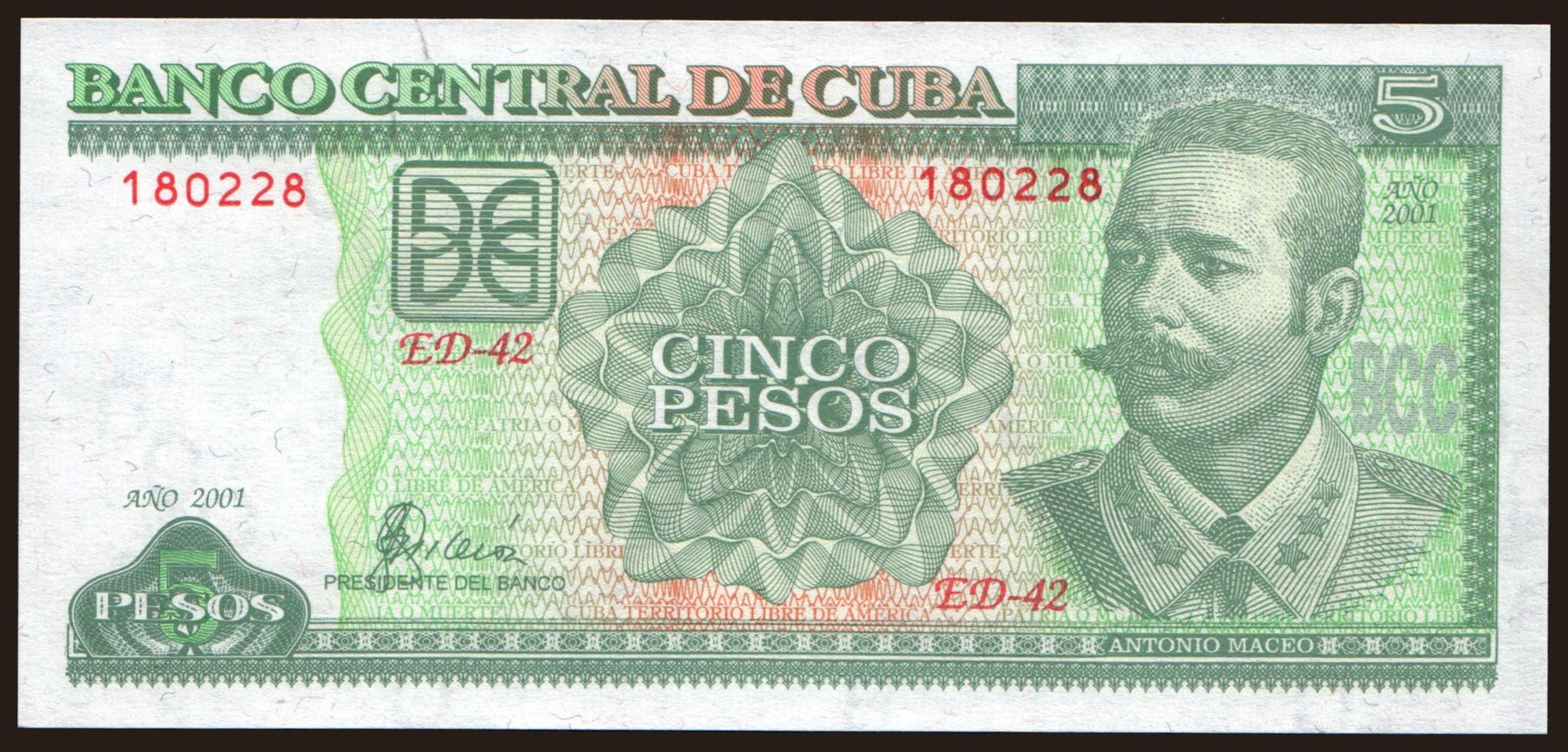 5 pesos, 2001