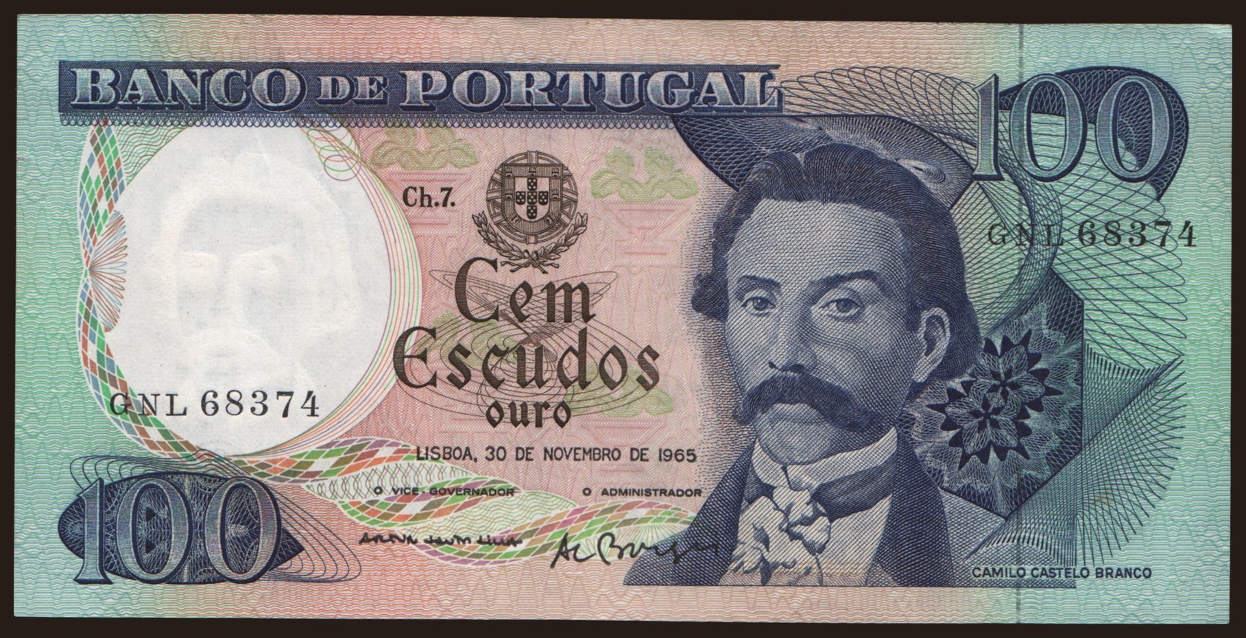 100 escudos, 1965