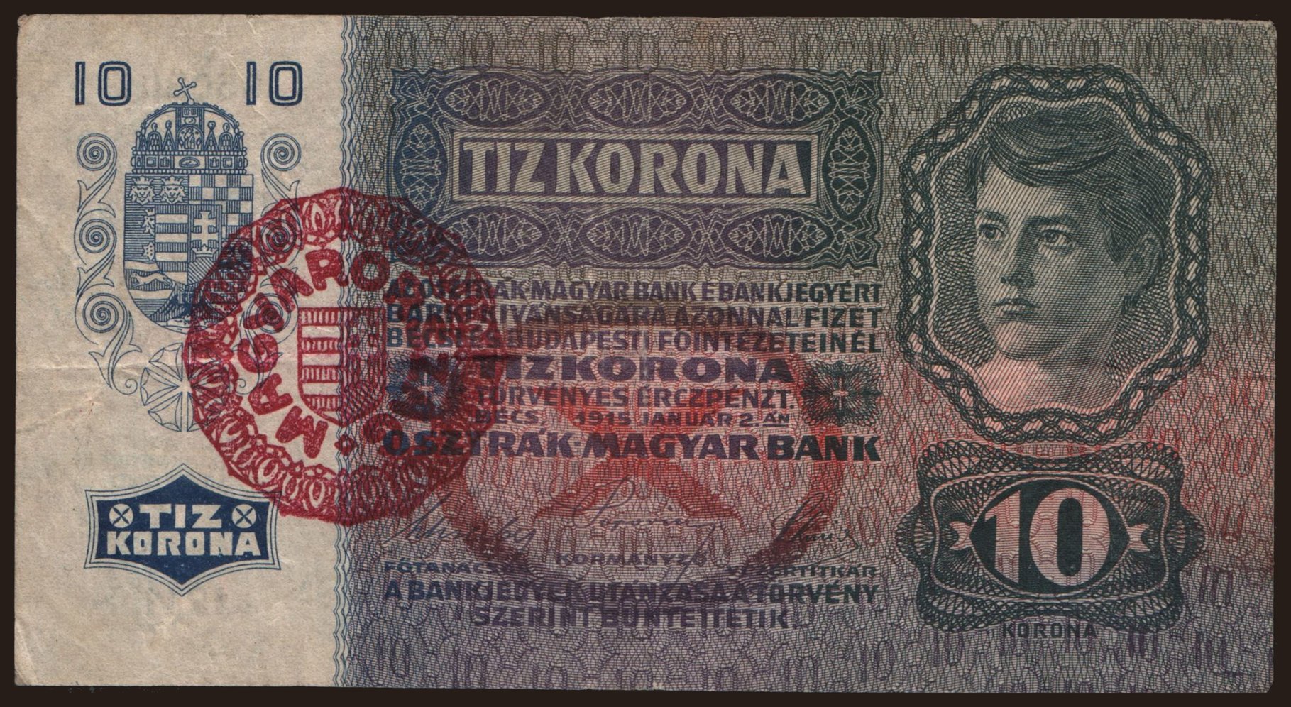 10 korona, 1915(20)