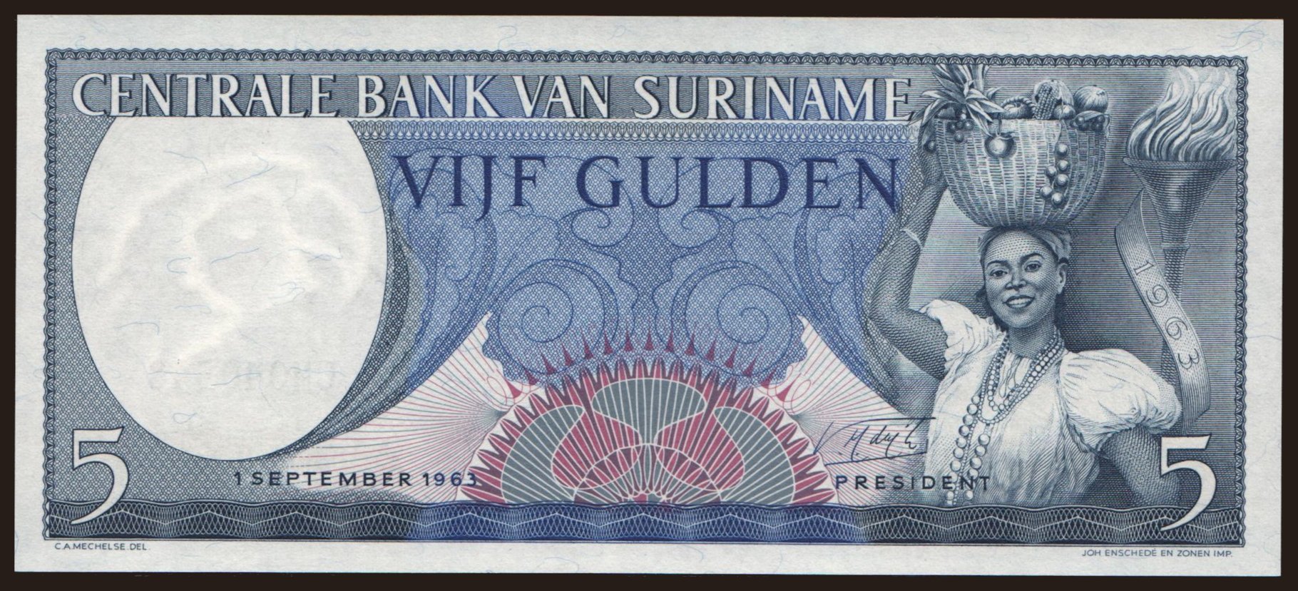 5 gulden, 1963
