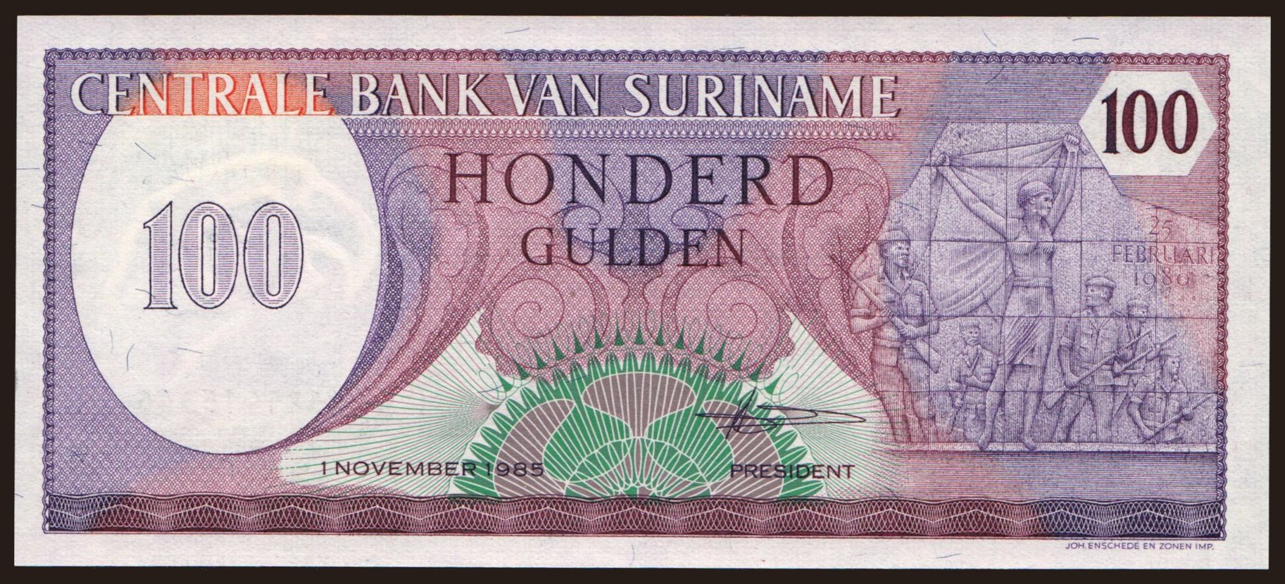 100 gulden, 1985