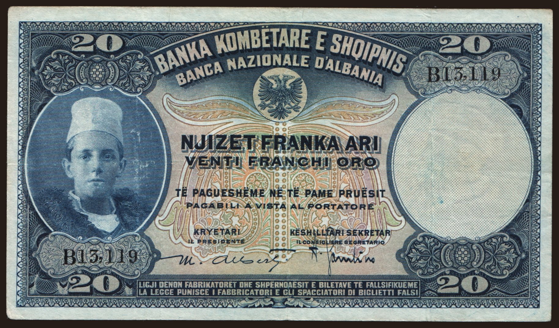 20 franka ari, 1926