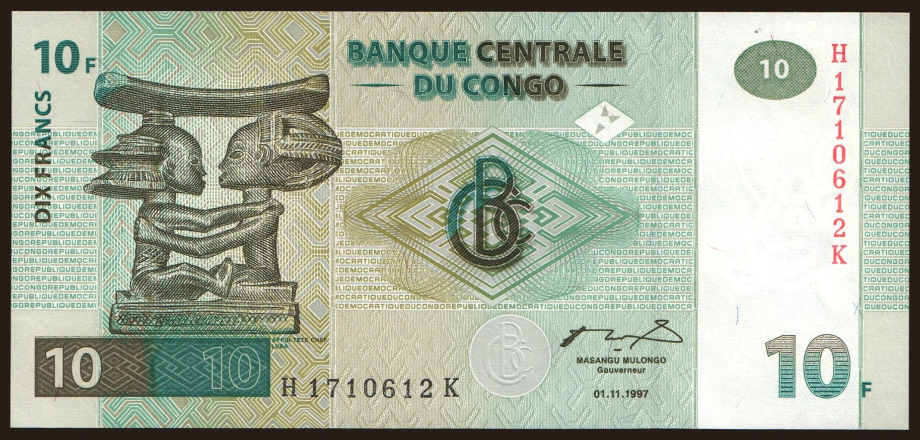 10 francs, 1997