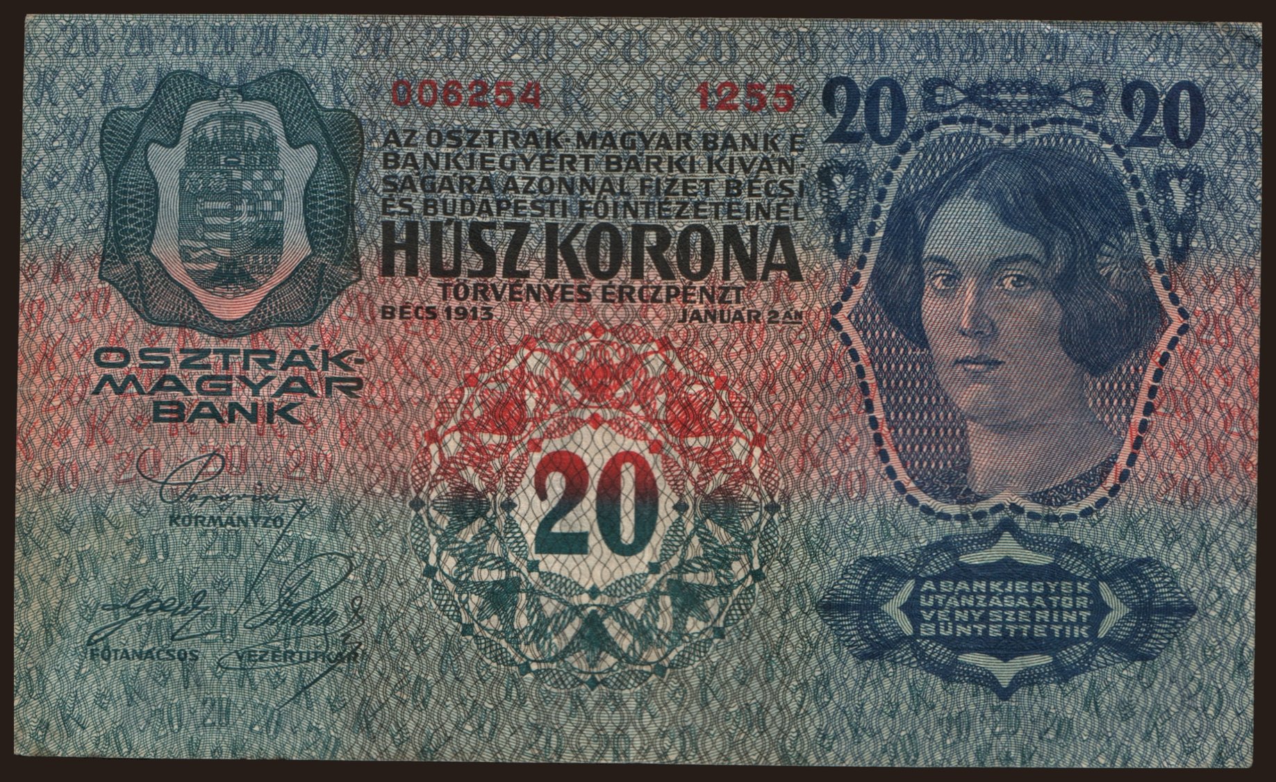 20 Kronen, 1913