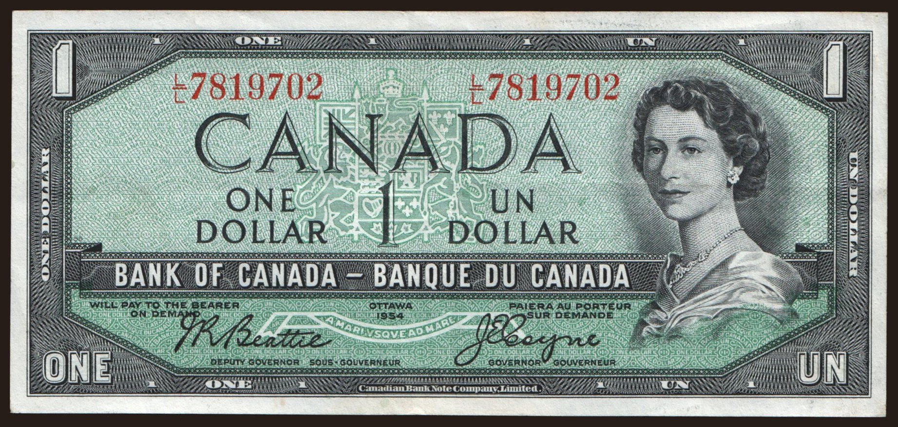 1 dollar, 1954
