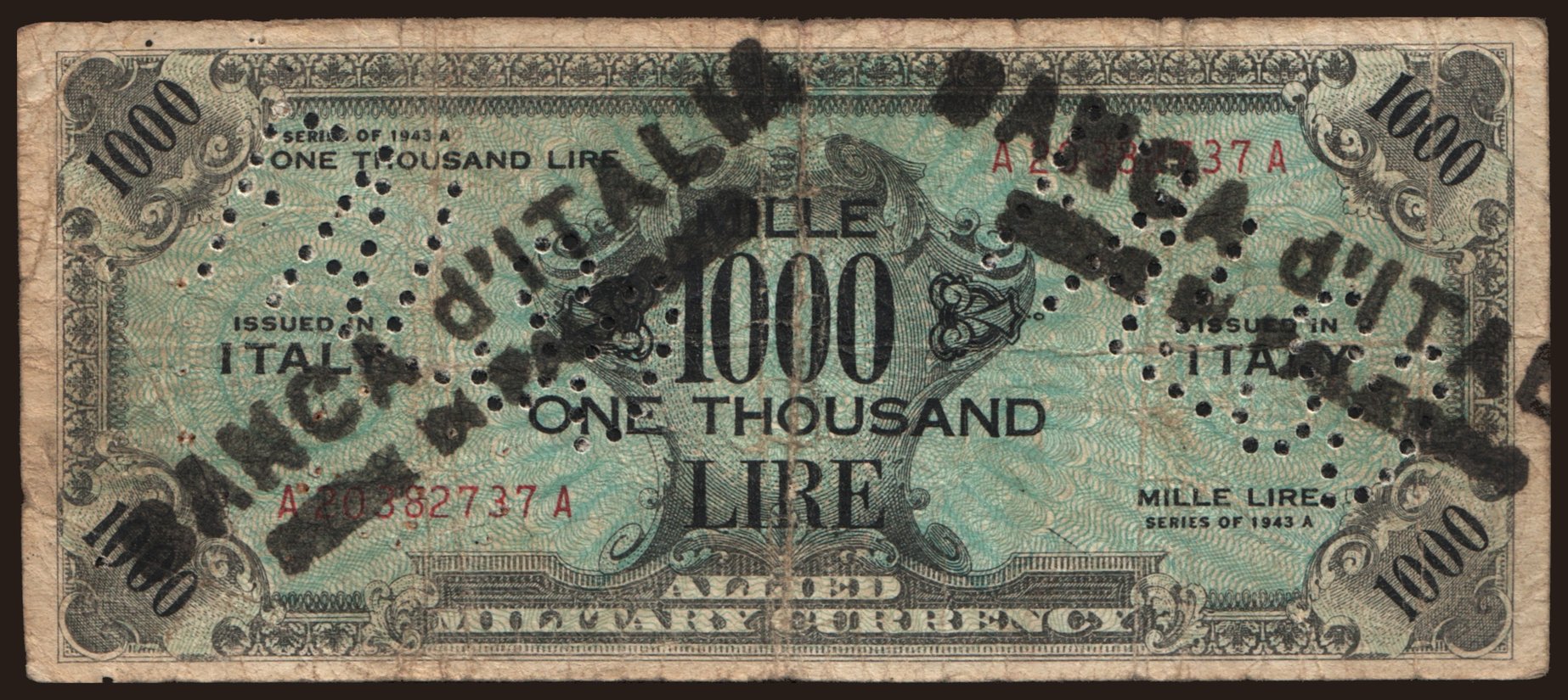 1000 lire, 1943, FALSUM