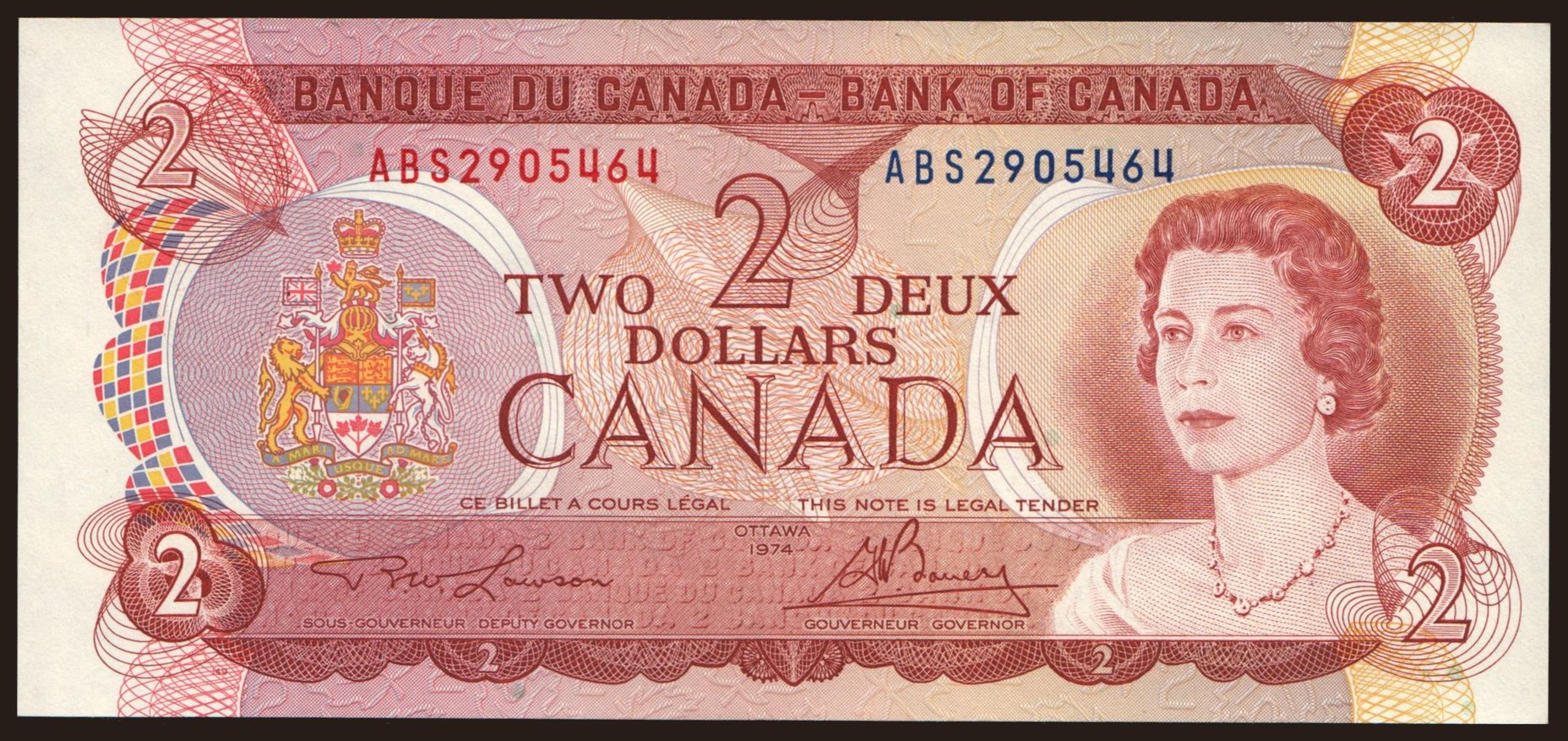 2 dollars, 1974