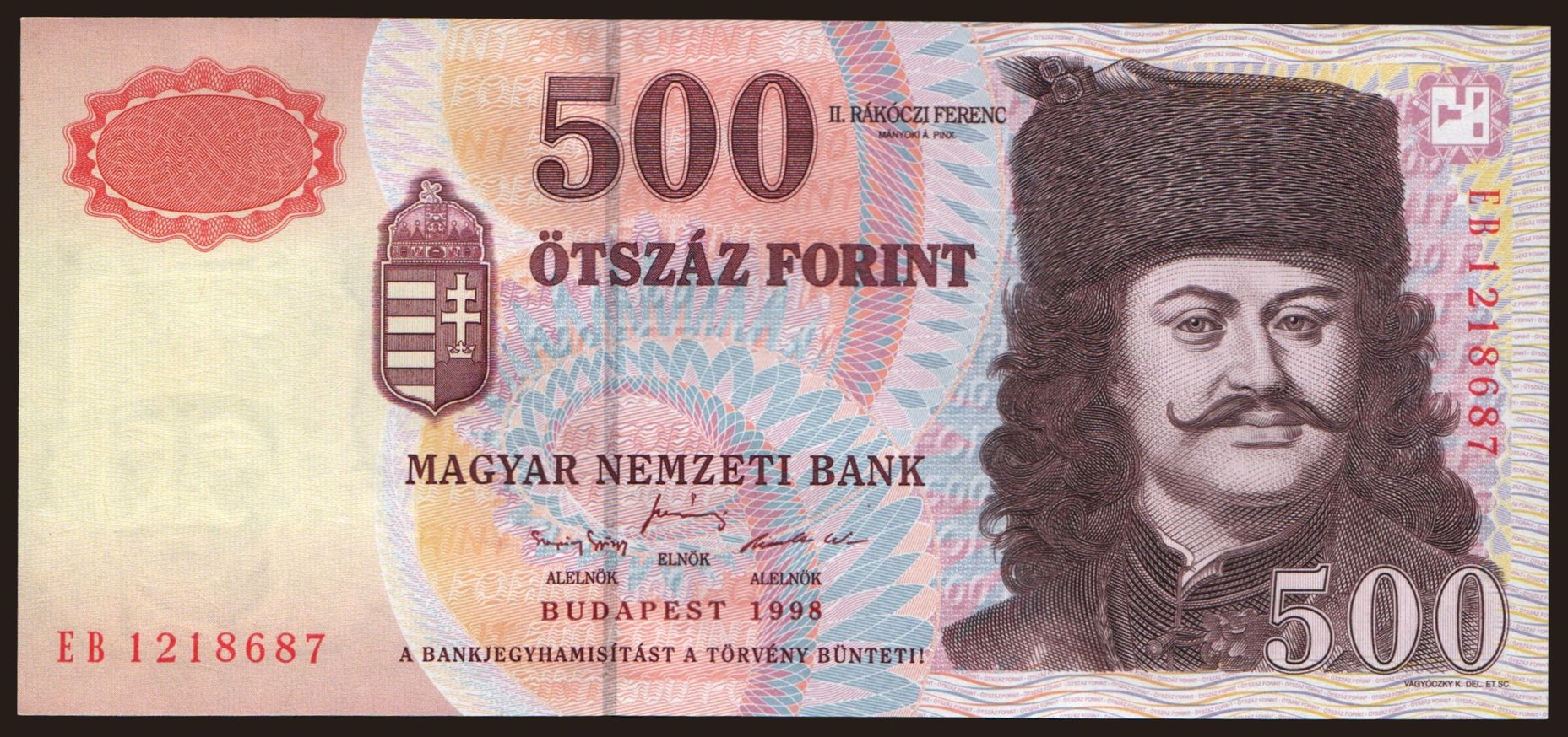 500 forint, 1998