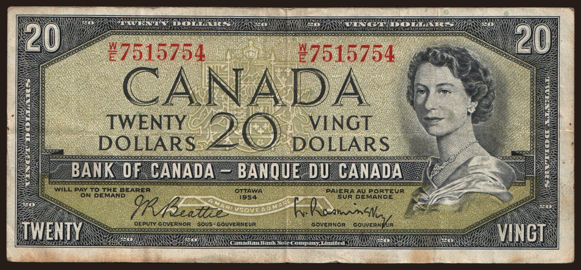 20 dollars, 1954