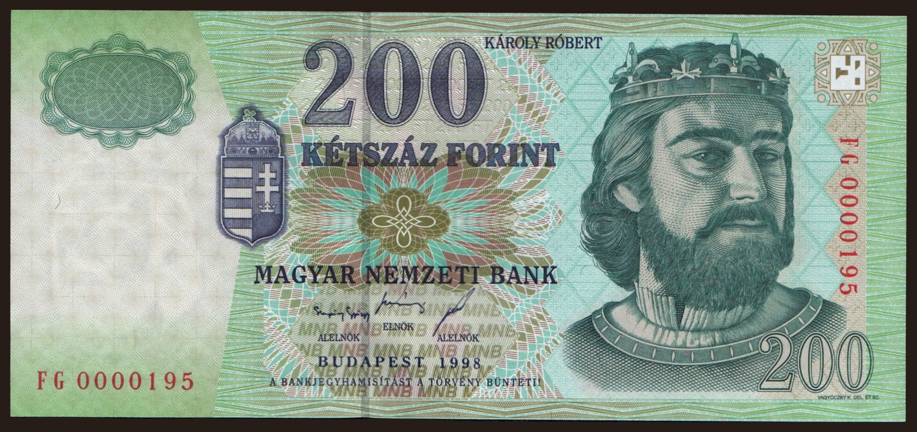 200 forint, 1998