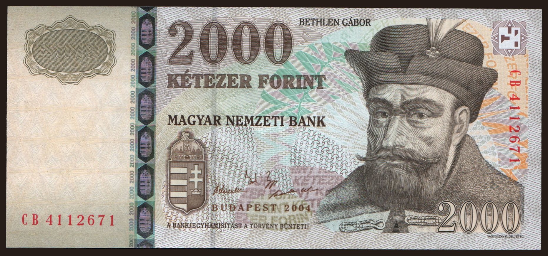 2000 forint, 2004
