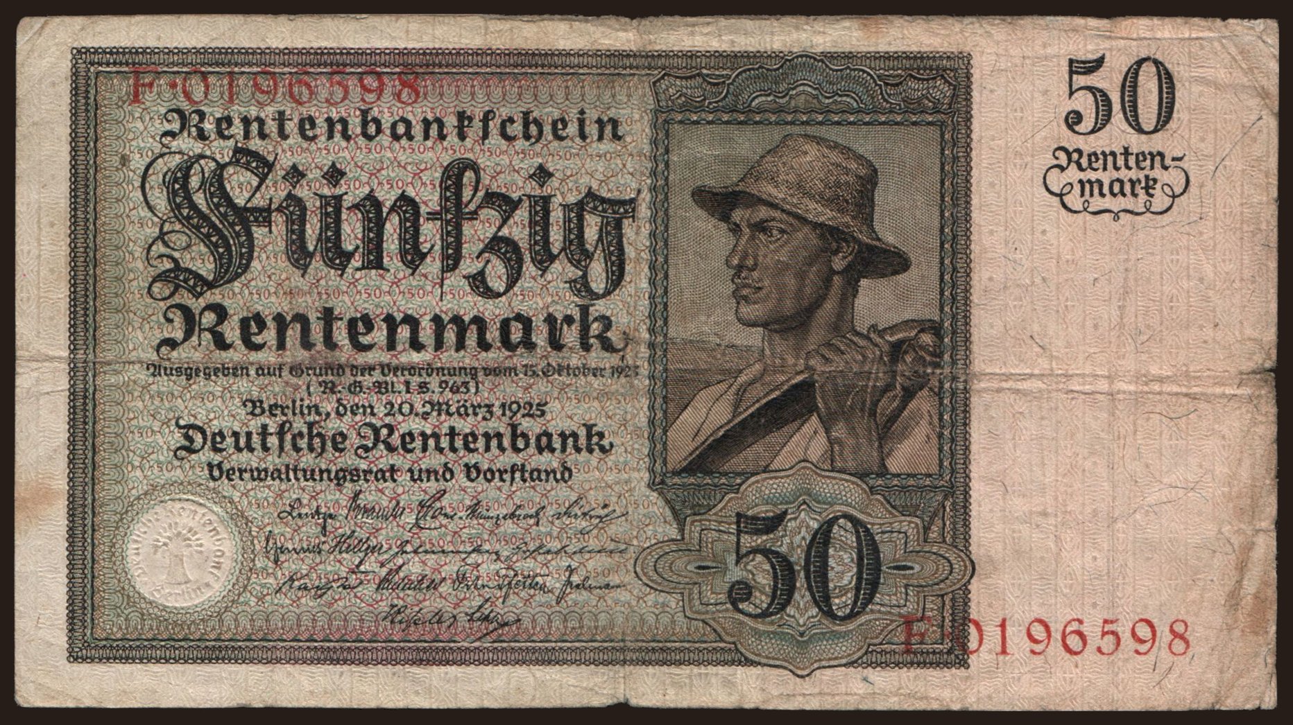 50 Rentenmark, 1925