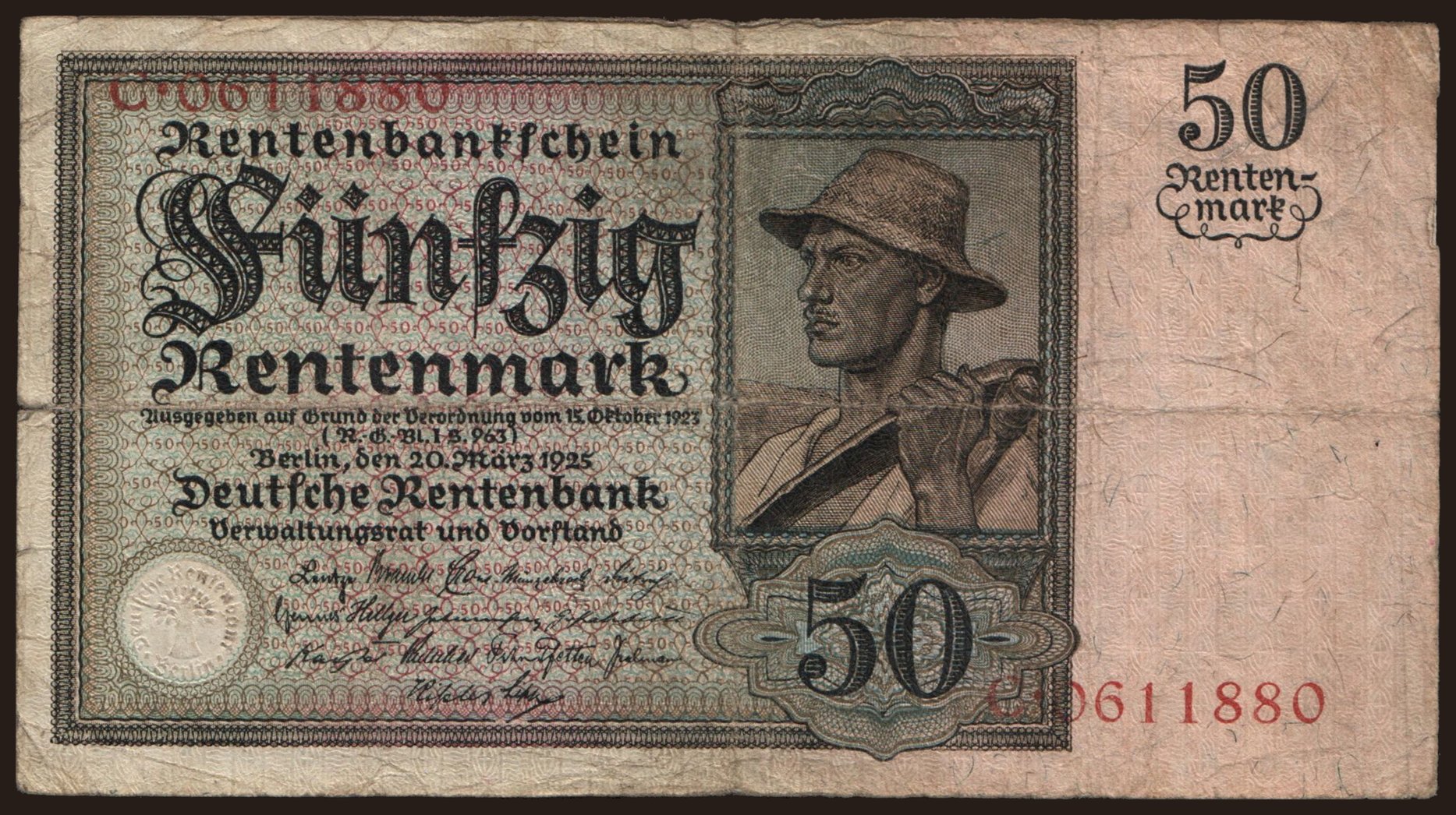 50 Rentenmark, 1925