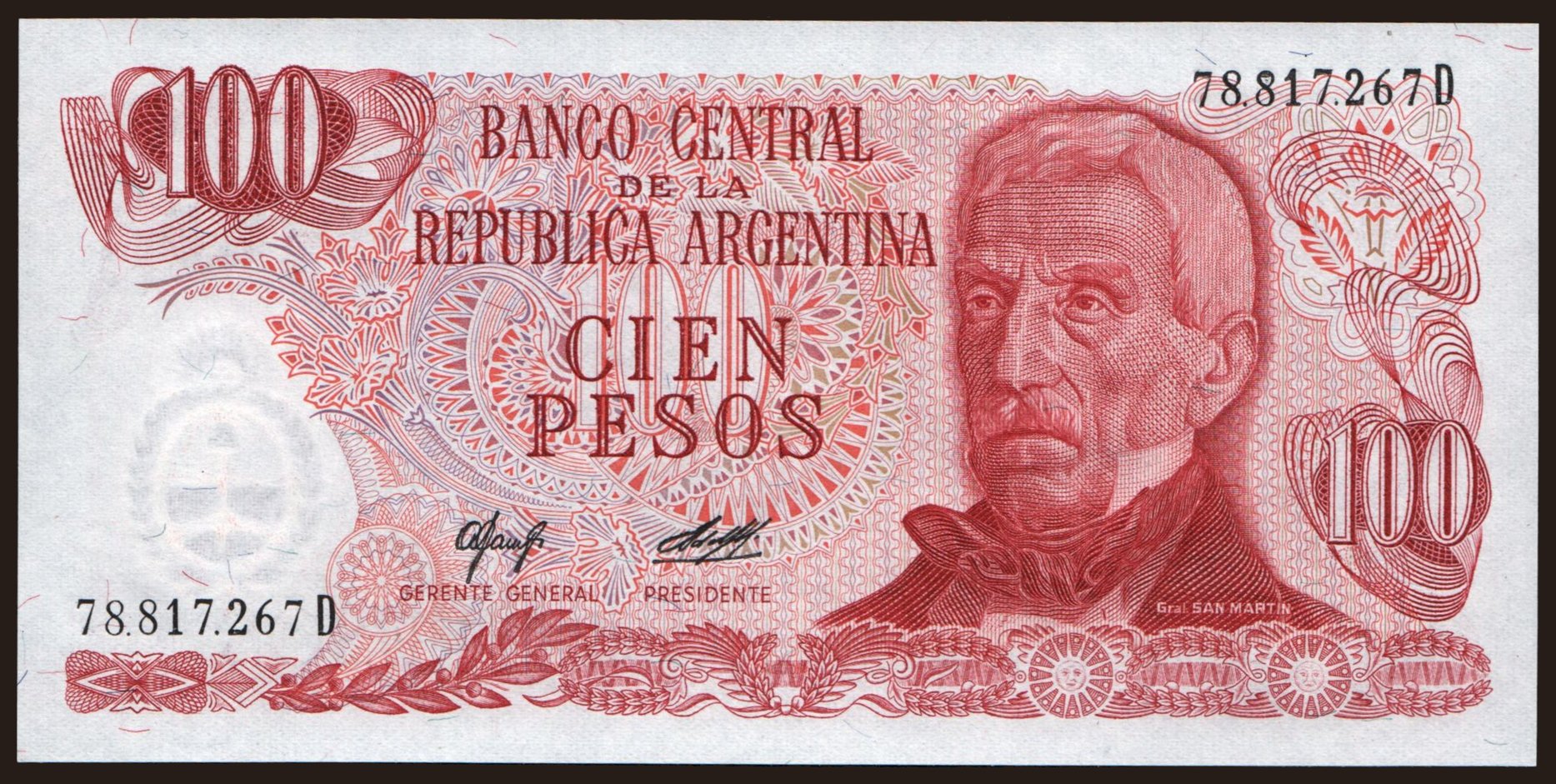 100 pesos, 1976