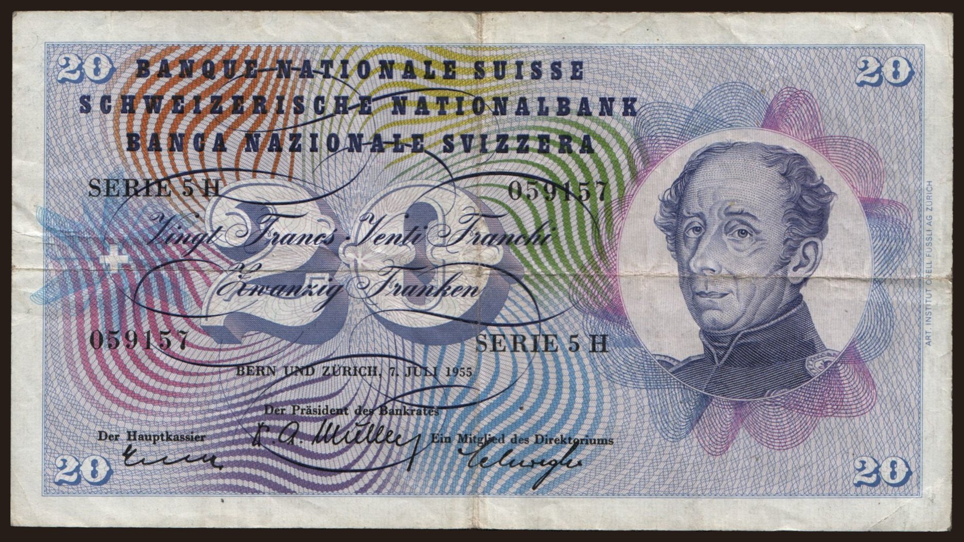 20 francs, 1955