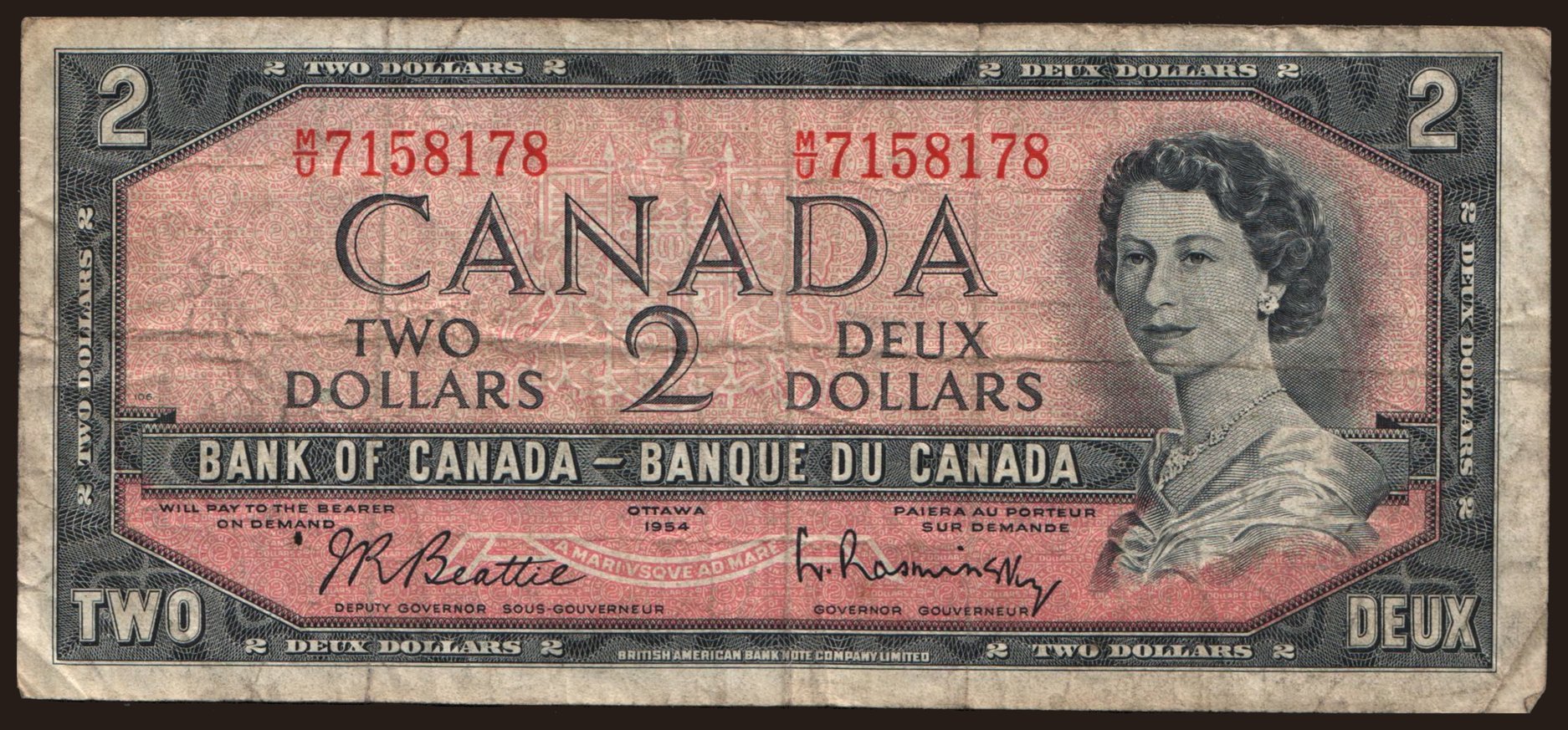 2 dollars, 1954