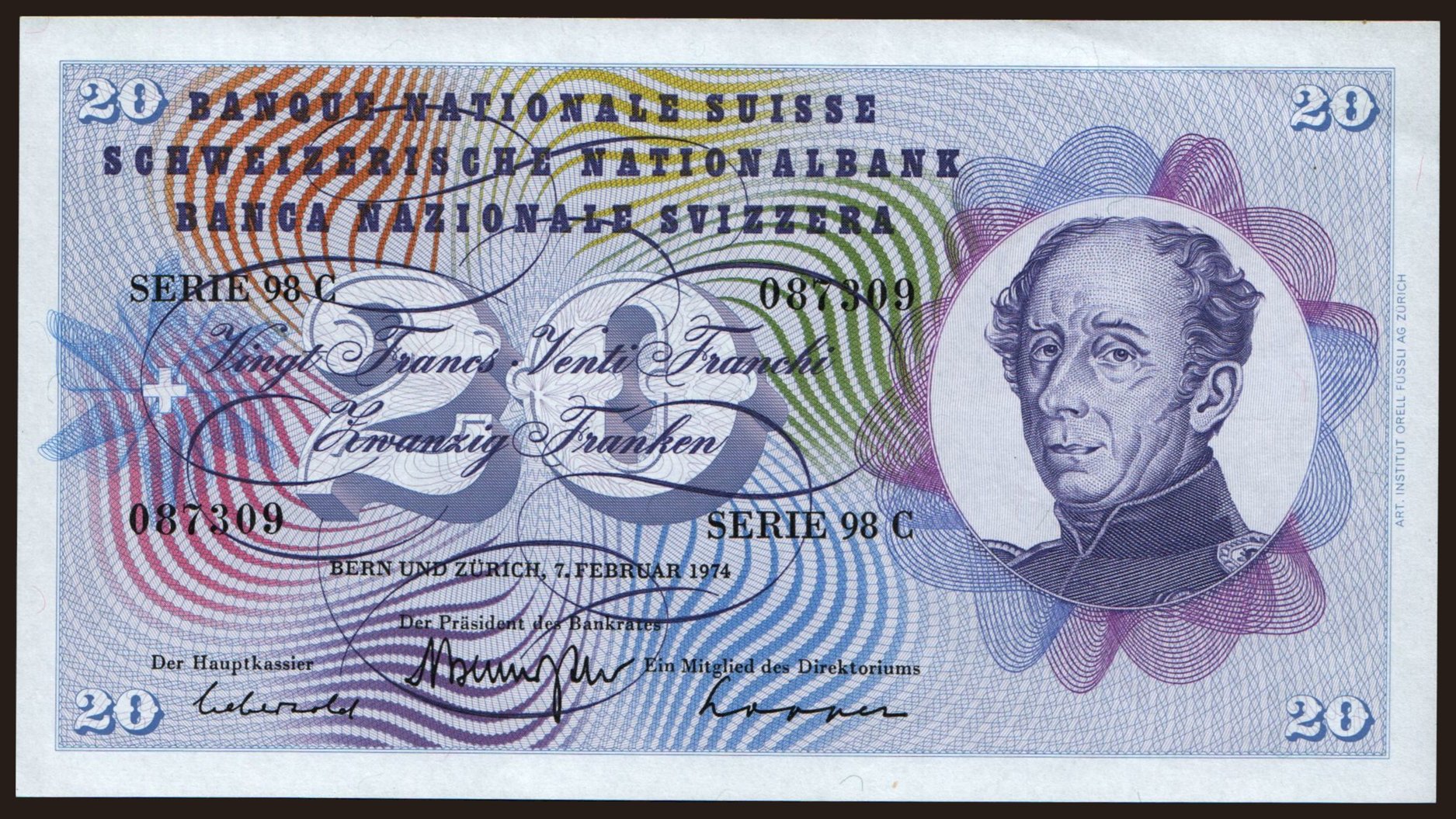 20 francs, 1974