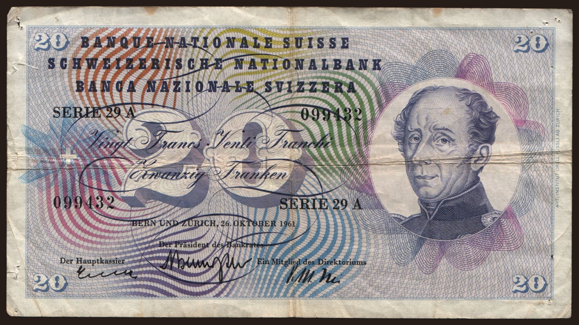 20 francs, 1961