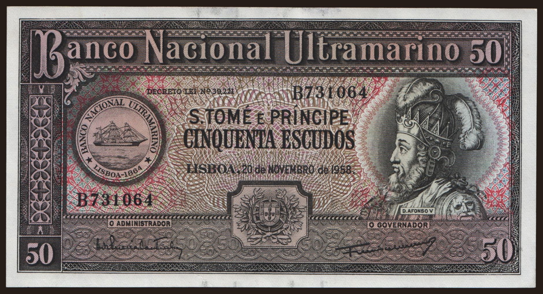 50 escudos, 1958