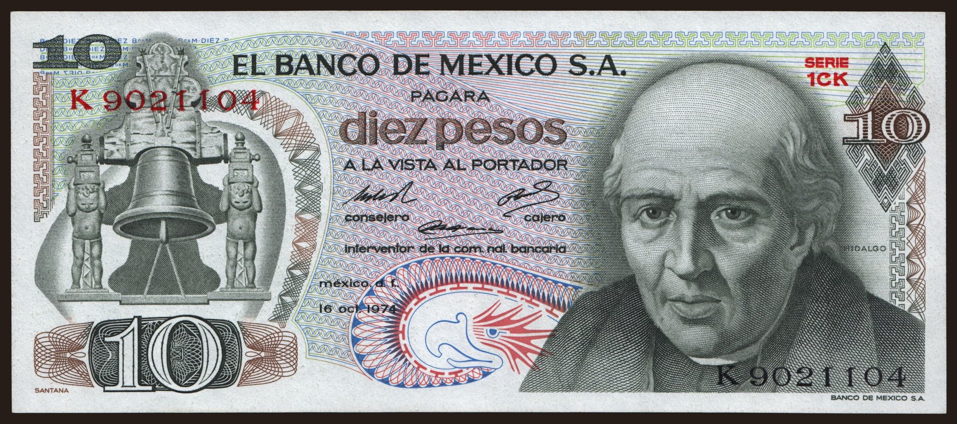10 pesos, 1974