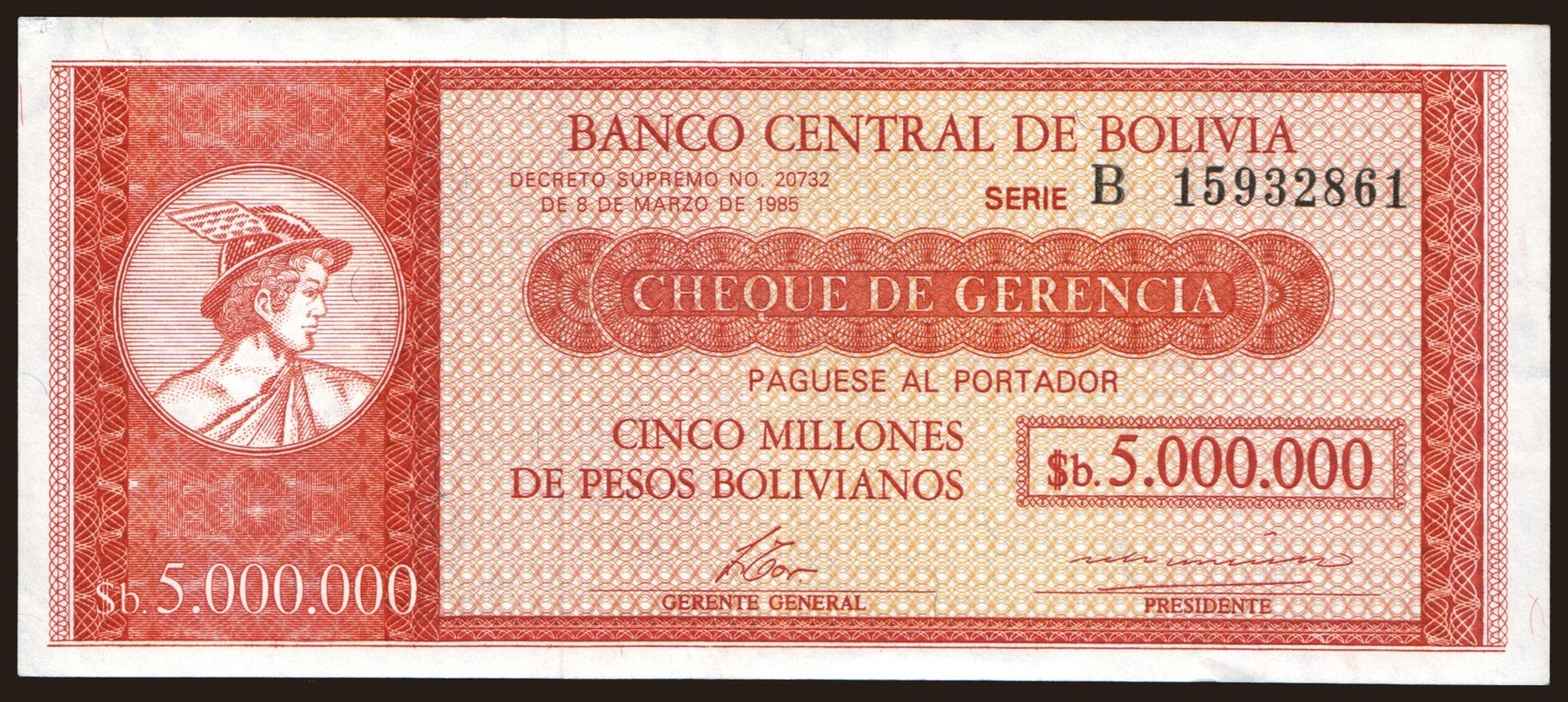 5.000.000 pesos, 1985