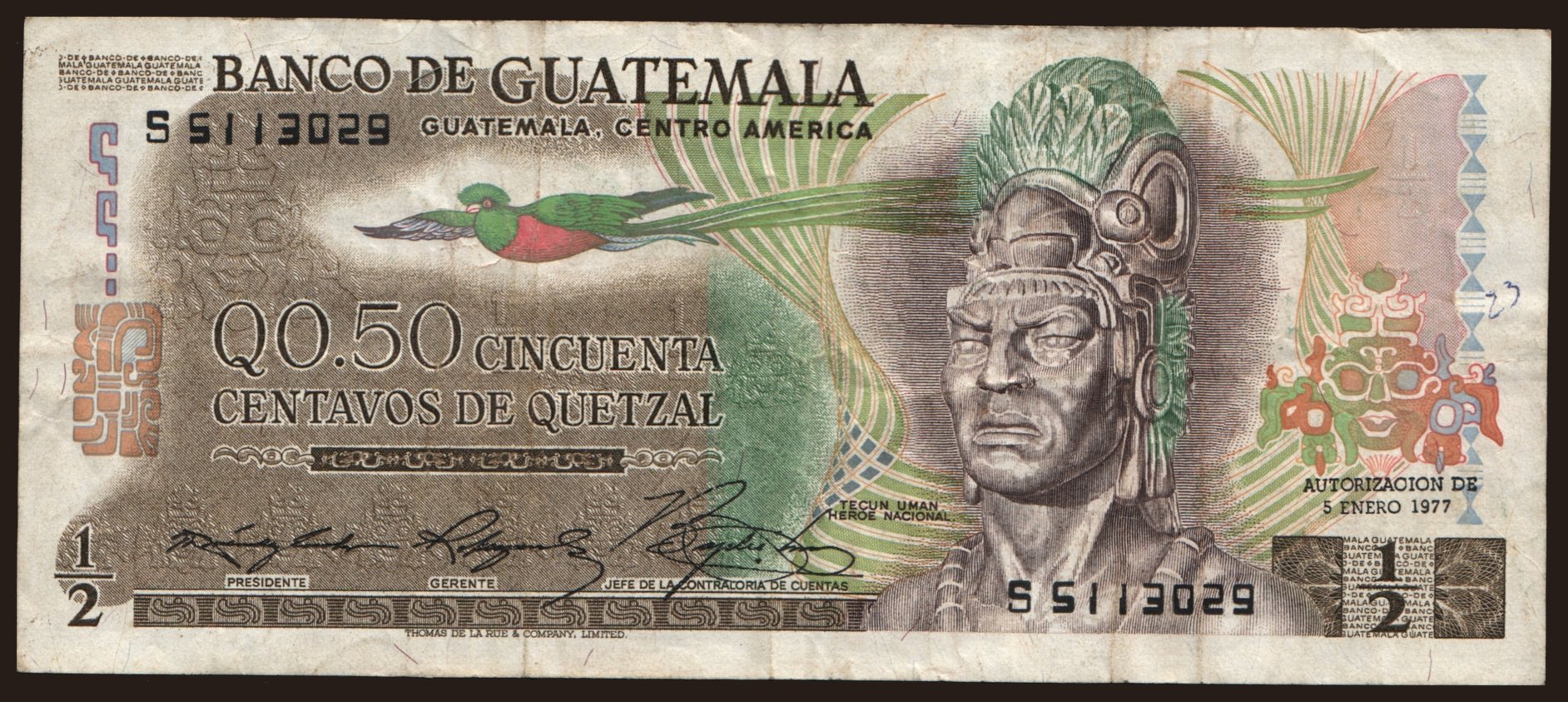 0.50 quetzal, 1977