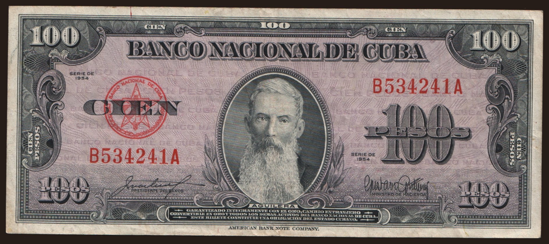 100 pesos, 1954