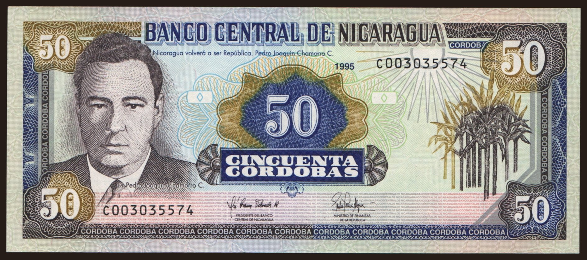 50 cordobas, 1995