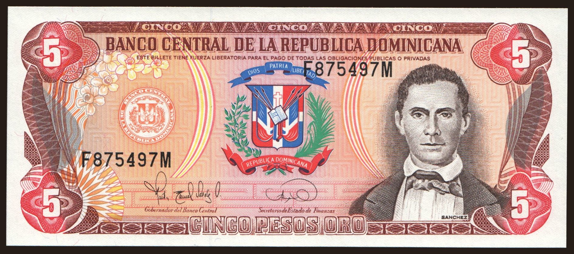 5 pesos, 1995