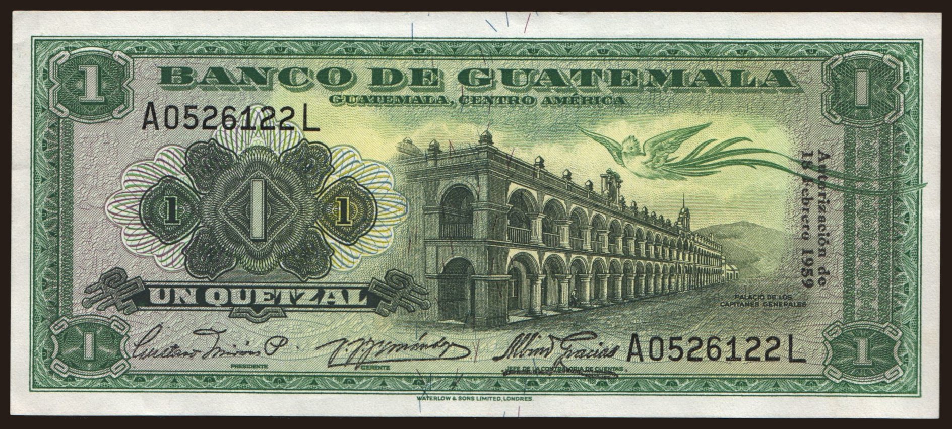 1 quetzal, 1959