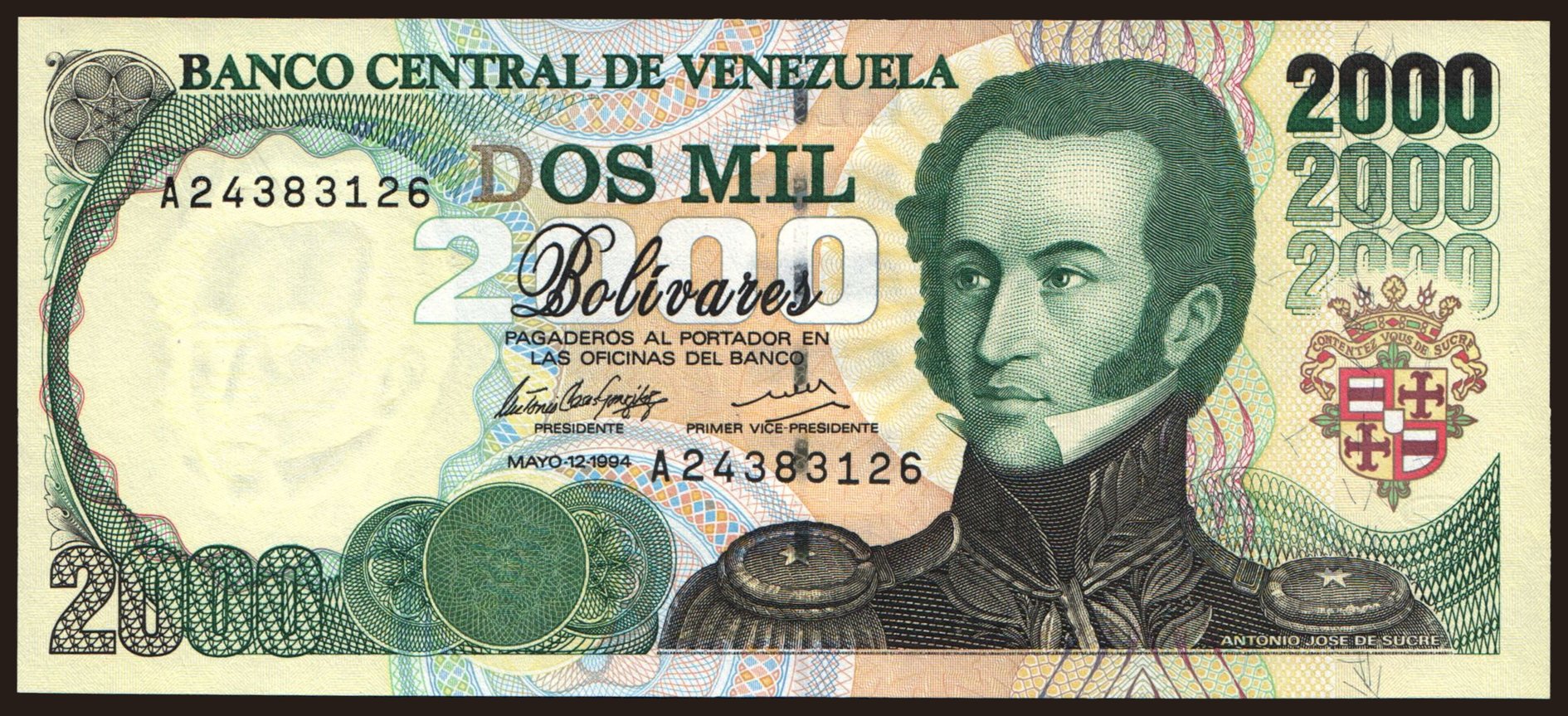 2000 bolivares, 1994