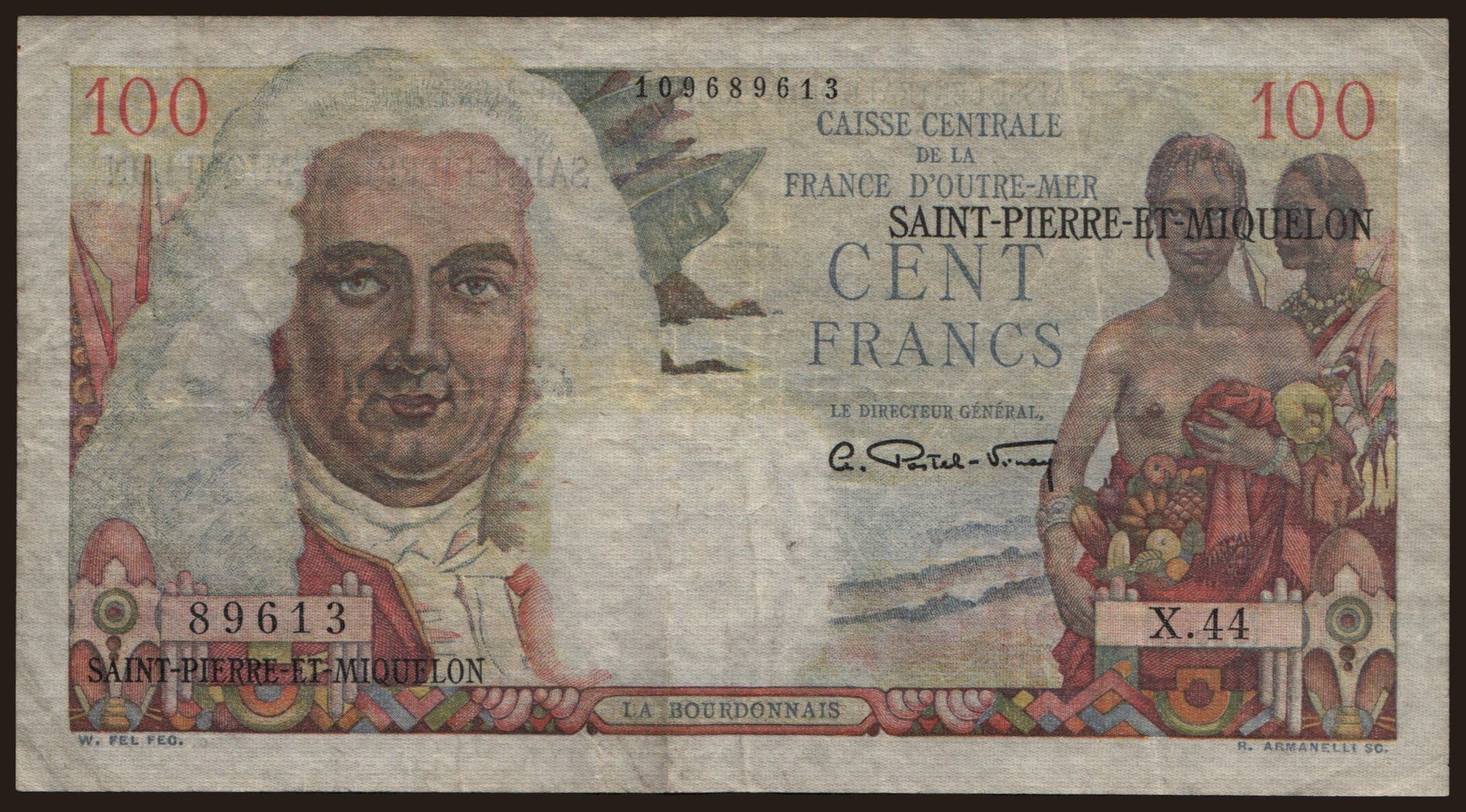 100 francs, 1950