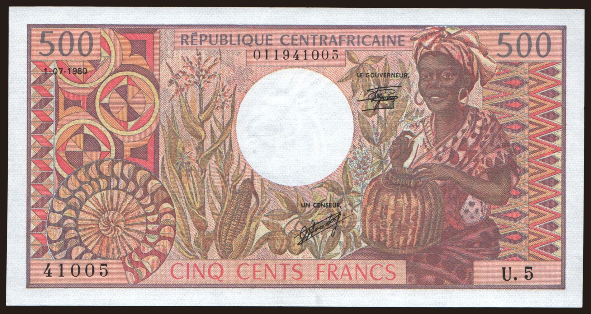 500 francs, 1980