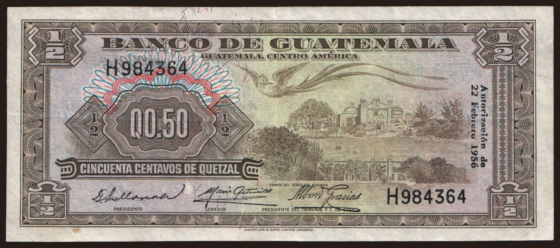 0.50 quetzal, 1956